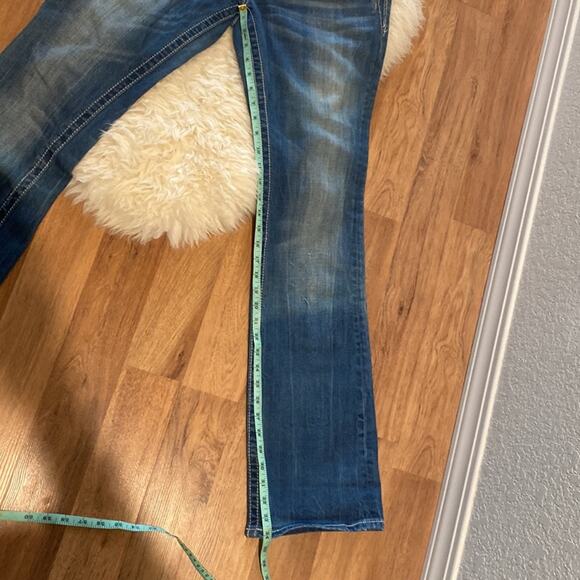 Miss Me Women’s Bootcut Denim Blue Jeans Studded Silver Stitching EUC Sz 30 - Picture 14 of 16